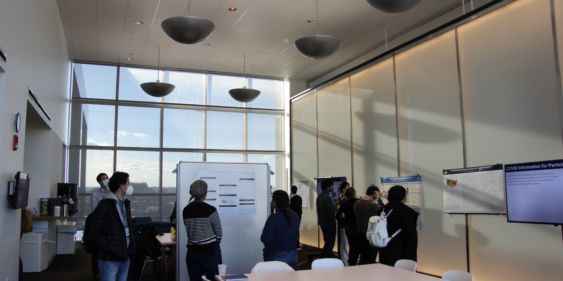 A poster session at ICERM