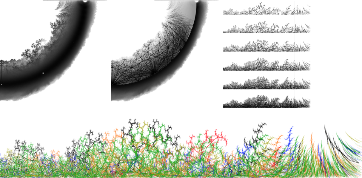 Internal structure of M illustrated by complex trees’ piece-to-piece connectivity roots, 2018