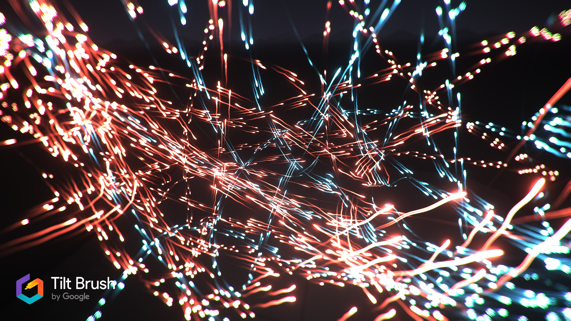 Another result of drawing the movements from the video in Google Tiltbrush in VR.
