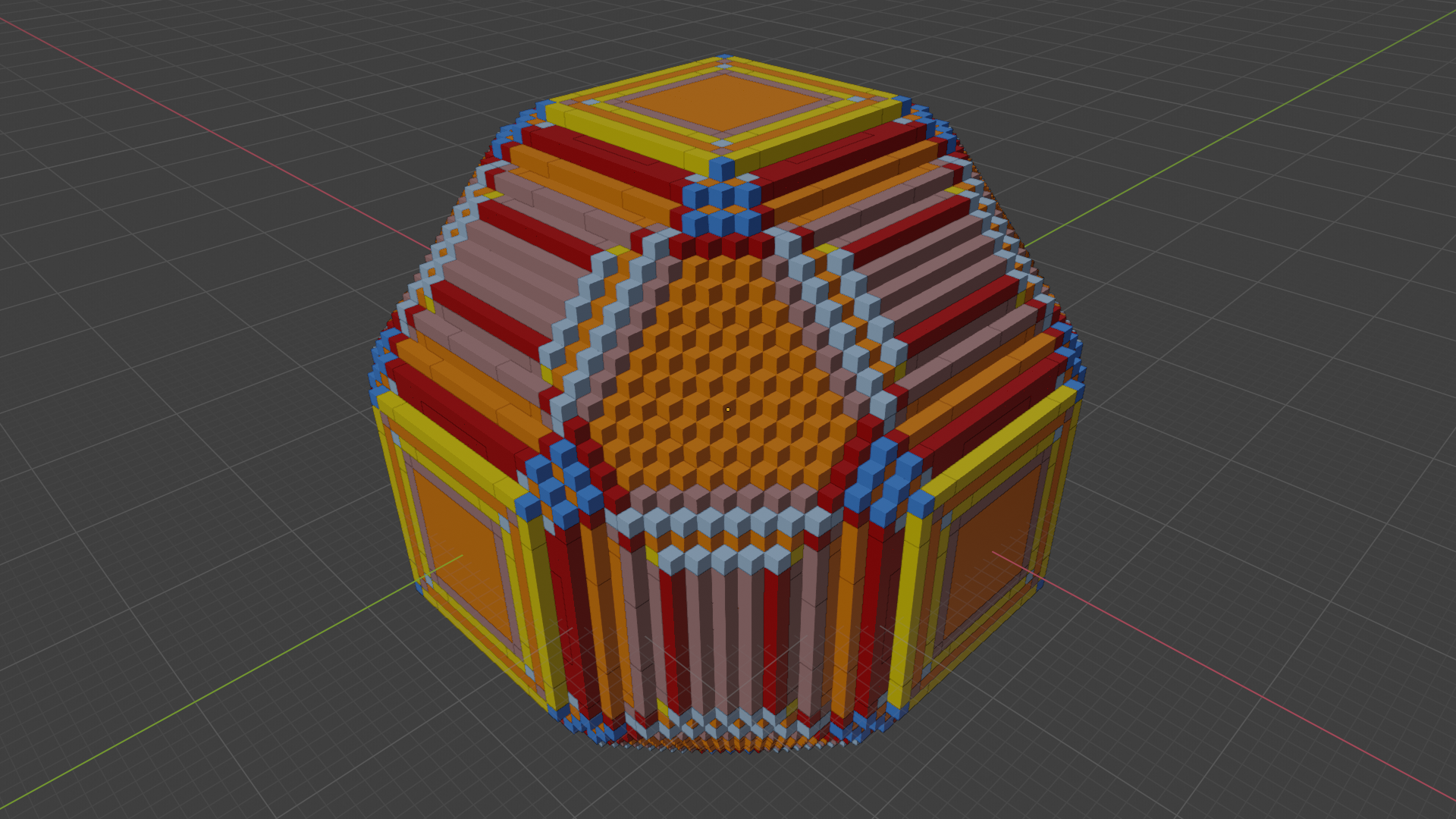 Final Configuration with initially 2 chips on all but the center vertex.