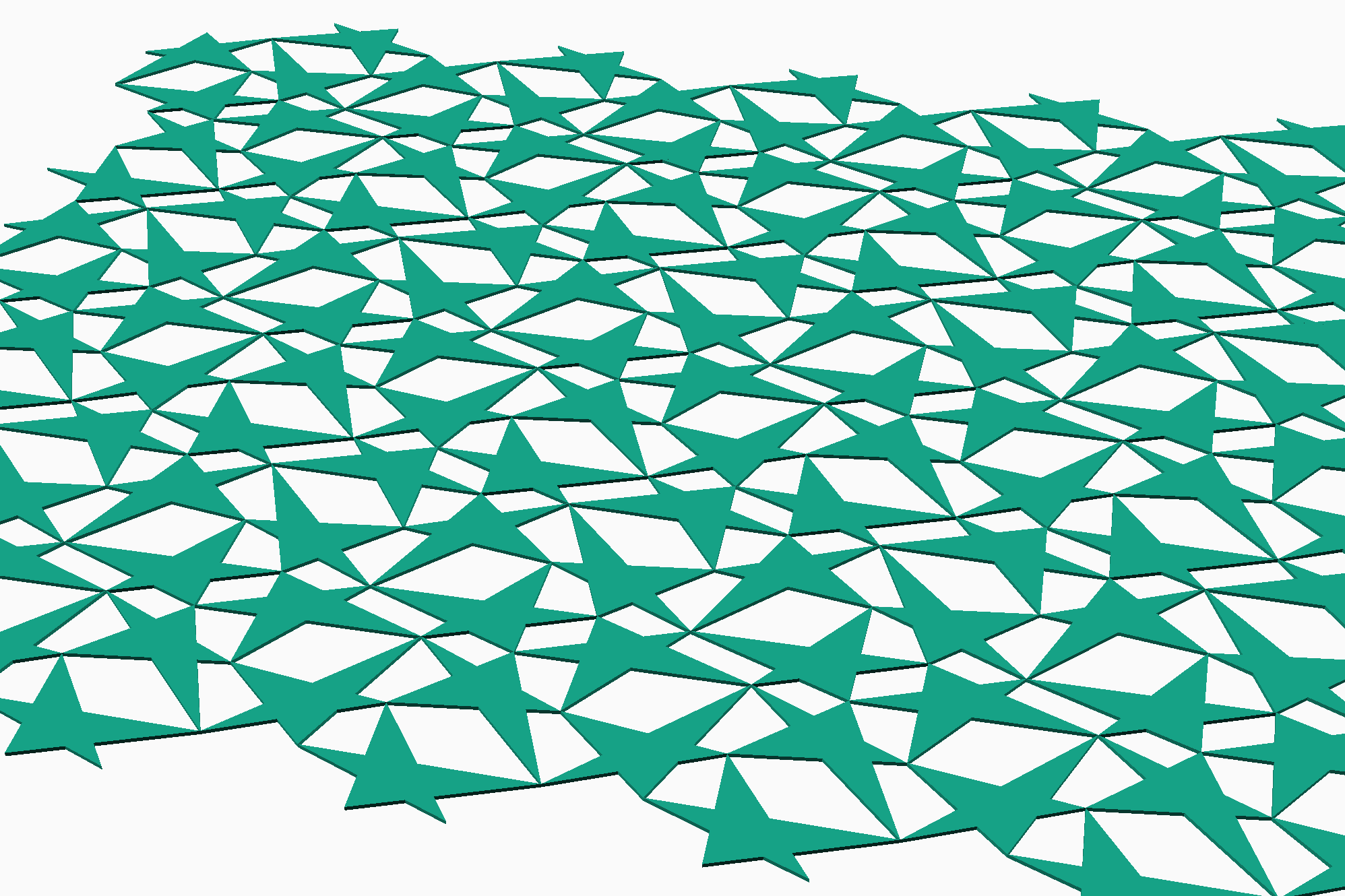 Closed-star tessellation induced by the Type 7 pentagonal tessellation above